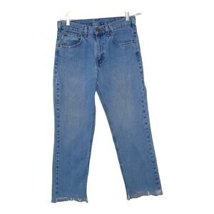 Carhartt Y2K High Rise Straight Leg Jeans Rigid Denim Step Hem 32 x 30